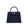 Borsa Hermès  Kelly 25 cm in struzzo blu - 360 thumbnail