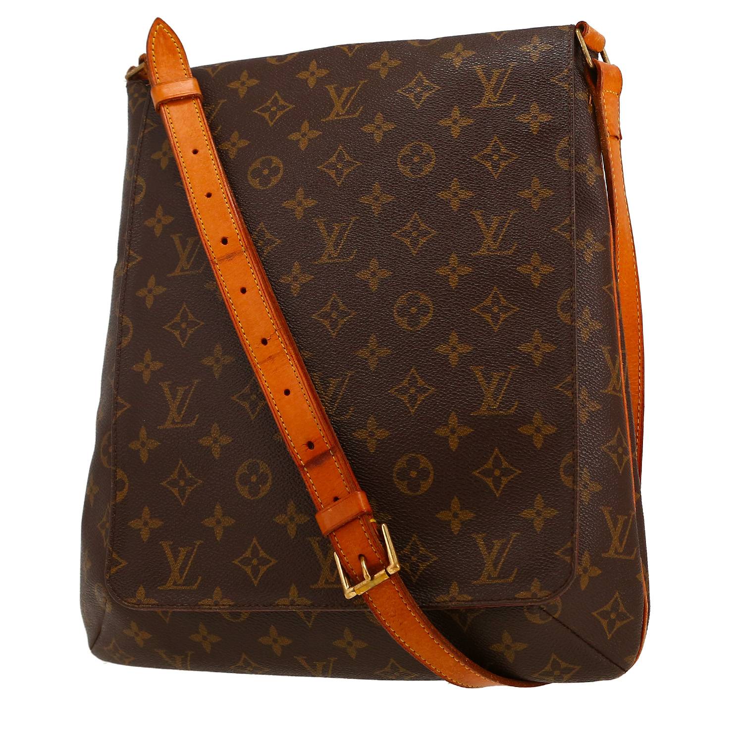 Louis Vuitton Musette shoulder bag in brown monogram canvas and natural leather