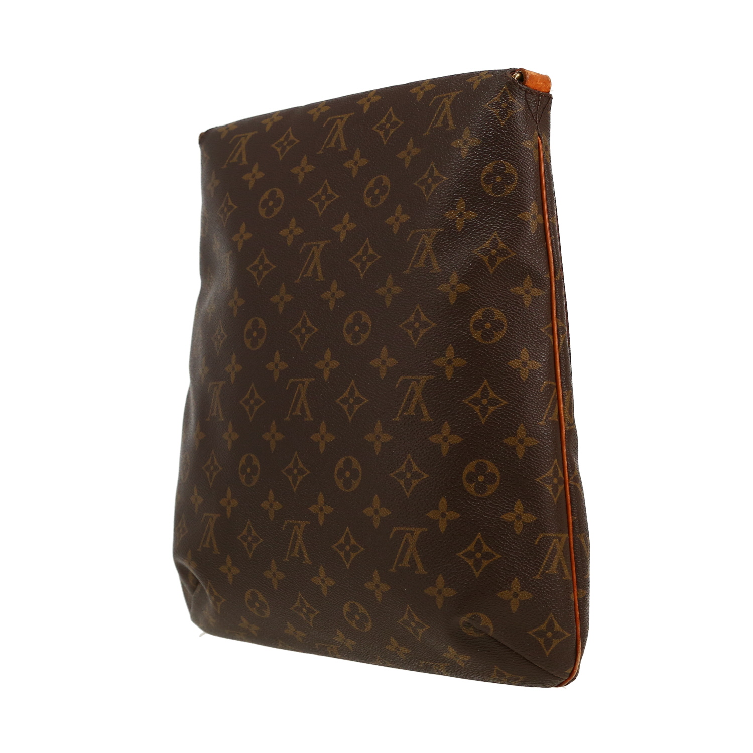 Bolso bandolera Louis Vuitton  Musette en lona Monogram marrón y cuero natural - Detail D6