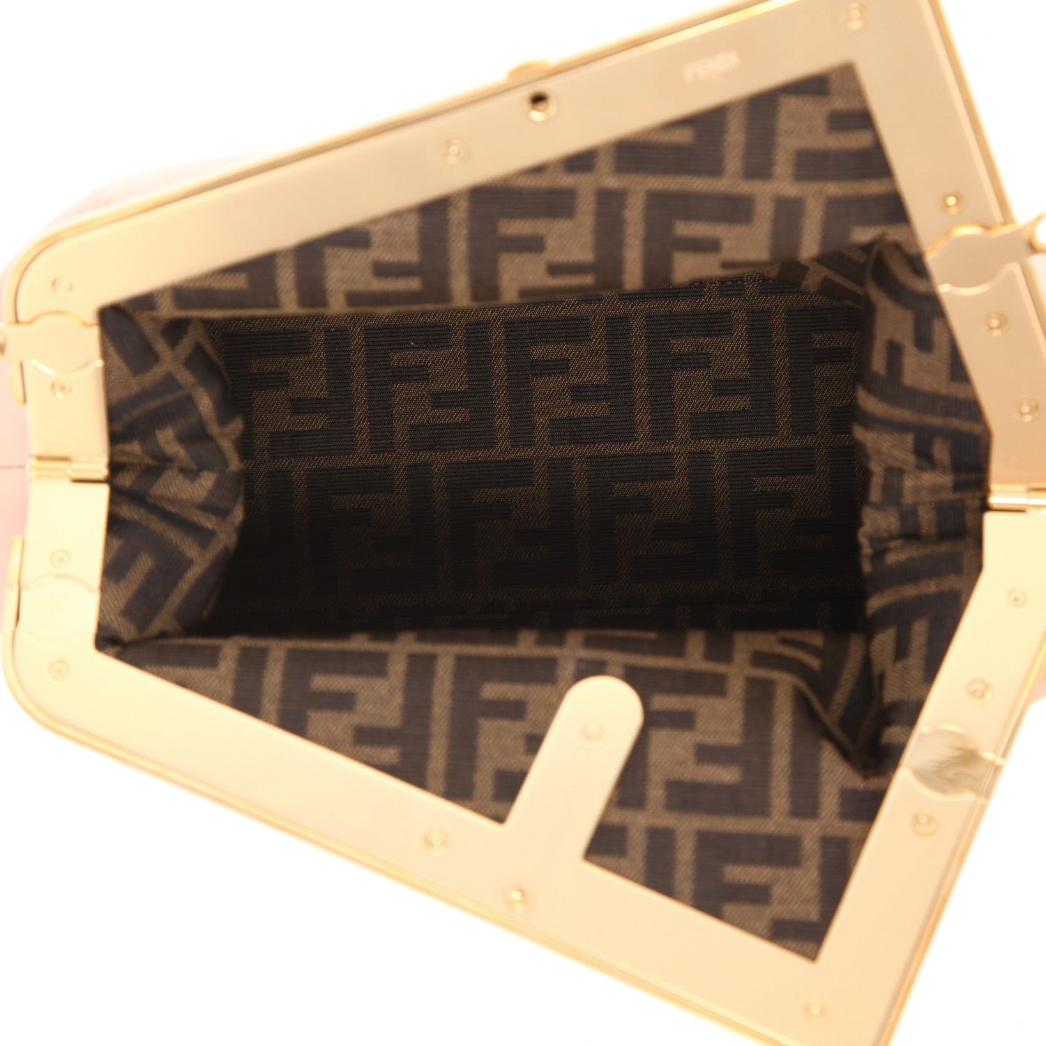 Fendi  First Moyen Modèle handbag  in powder pink leather - Detail D3