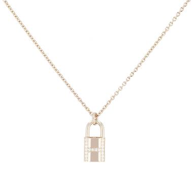 Hermès Cadenas necklace in pink gold and diamonds