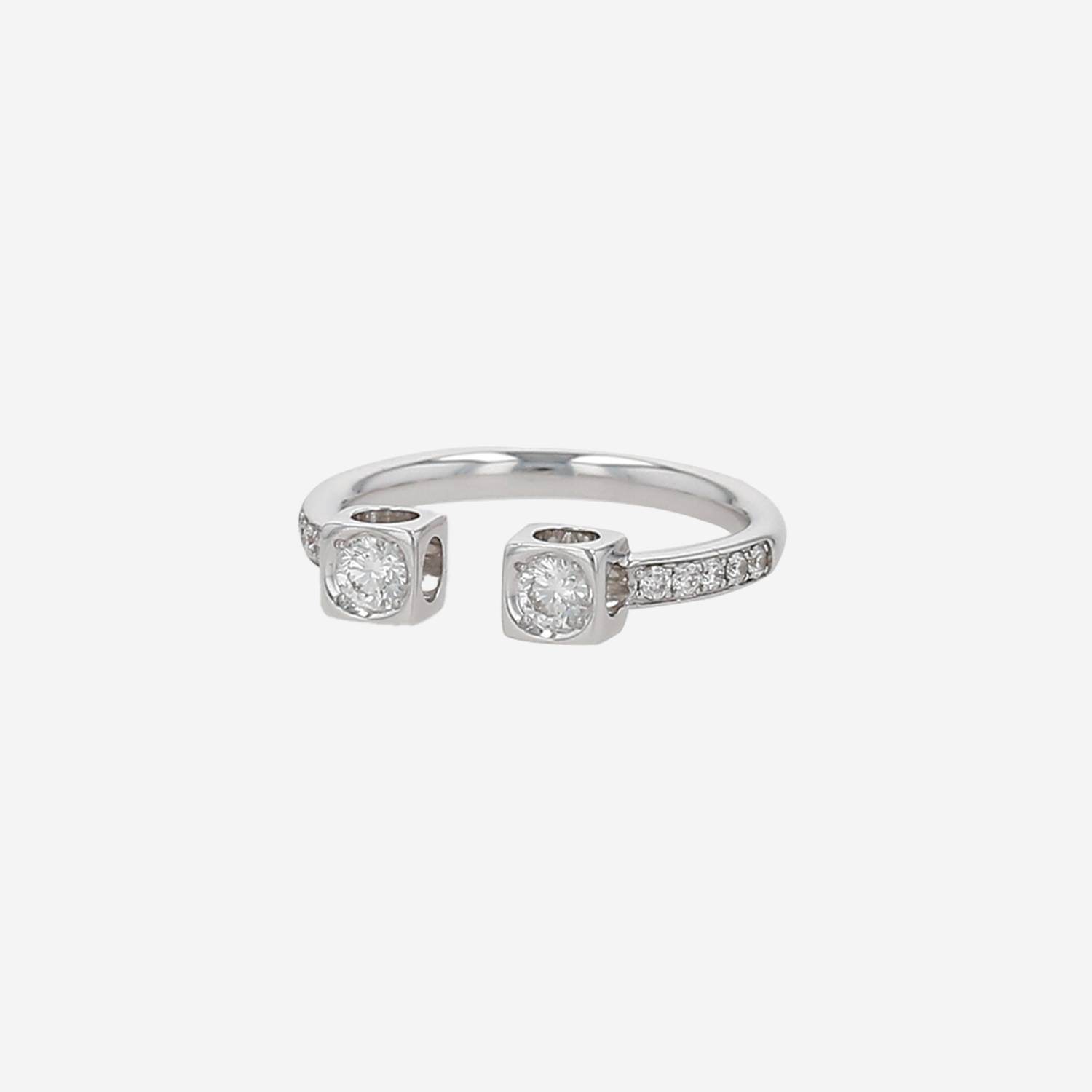 Anello Dinh Van Le Cube Diamant in oro bianco e diamanti