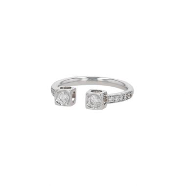 Dinh Van Le Cube Diamant ring in white gold and diamonds