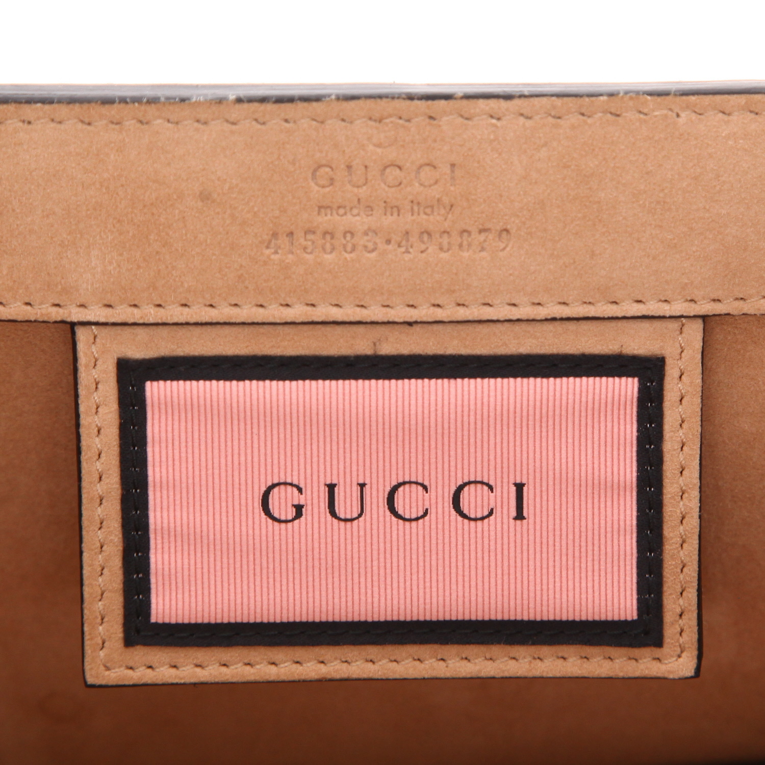 Sac cabas Gucci  Ghost en cuir noir et jaune - Detail D2