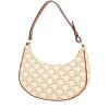 Sac à main Celine  Ava en toile Triomphe blanche et cuir marron - 00pp thumbnail