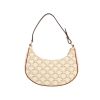 Sac à main Celine  Ava en toile Triomphe blanche et cuir marron - 360 thumbnail