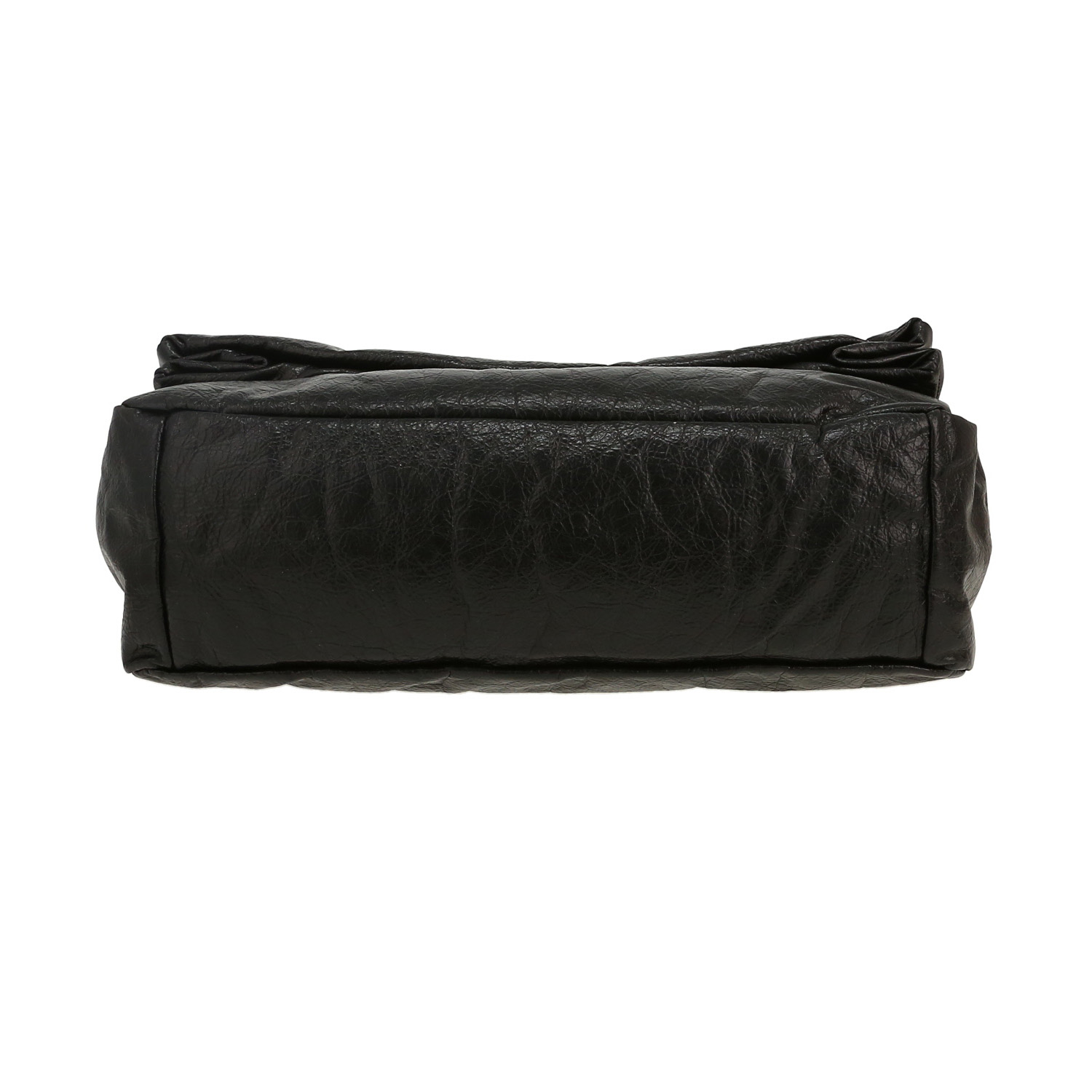 Borsa Balenciaga  Monaco modello medio  in pelle invecchiata nera - Detail D1