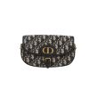 Dior  Bobby East-West shoulder bag  in navy blue monogram canvas Oblique  and navy blue leather - 360 thumbnail