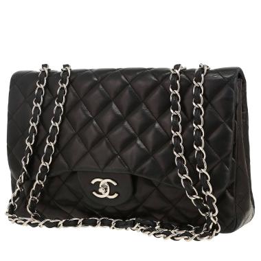 Borsa a tracolla Chanel  Timeless Jumbo in pelle trapuntata nera