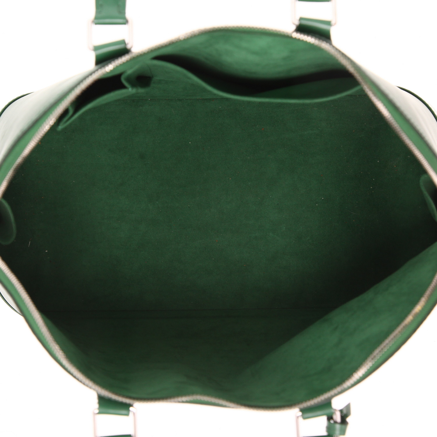 Louis Vuitton  Alma large model  handbag  in green epi leather - Detail D3