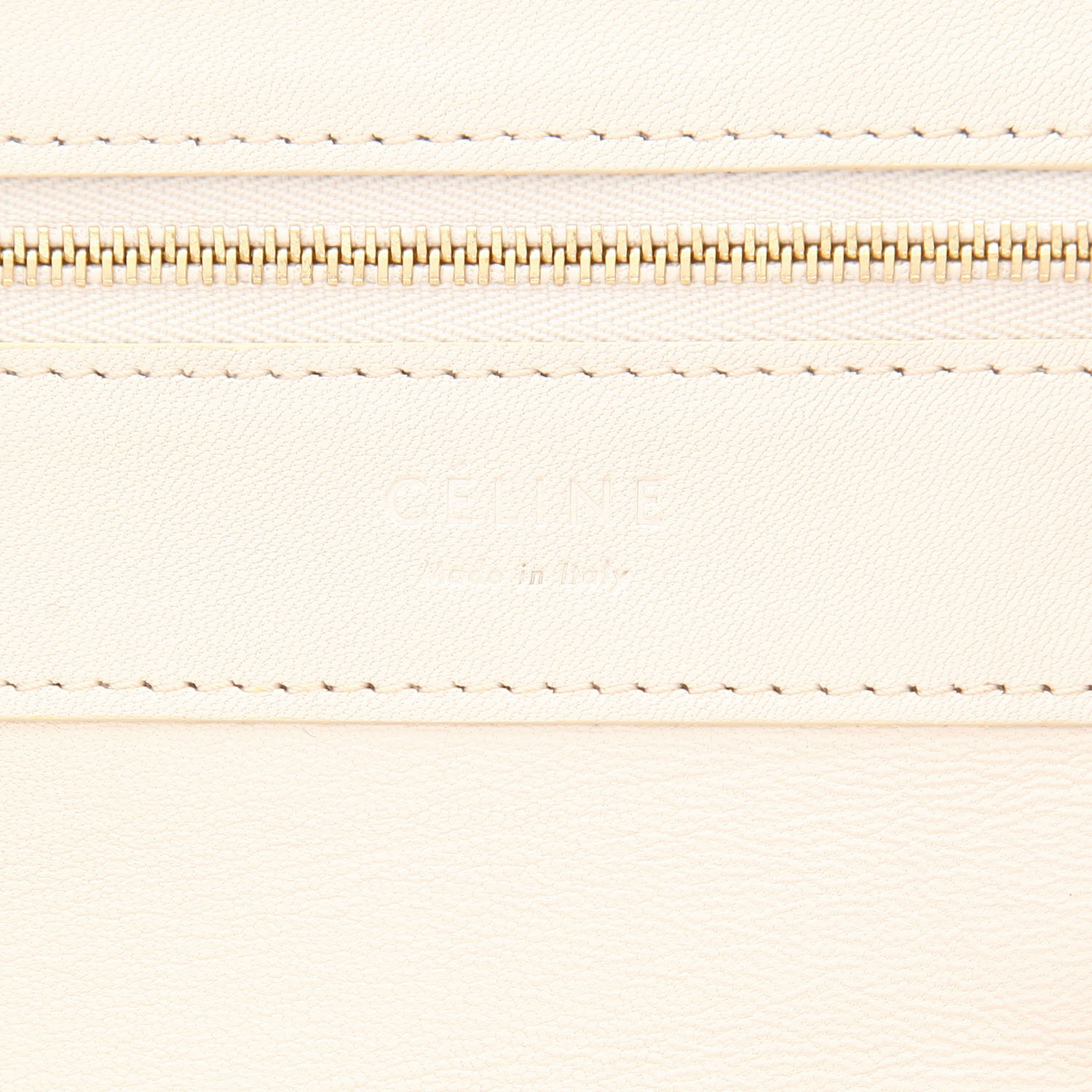 Sac cabas Celine   en cuir beige et jaune - Detail D2