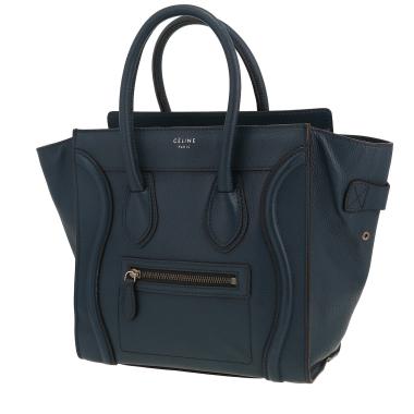 Celine  Luggage handbag  in navy blue leather