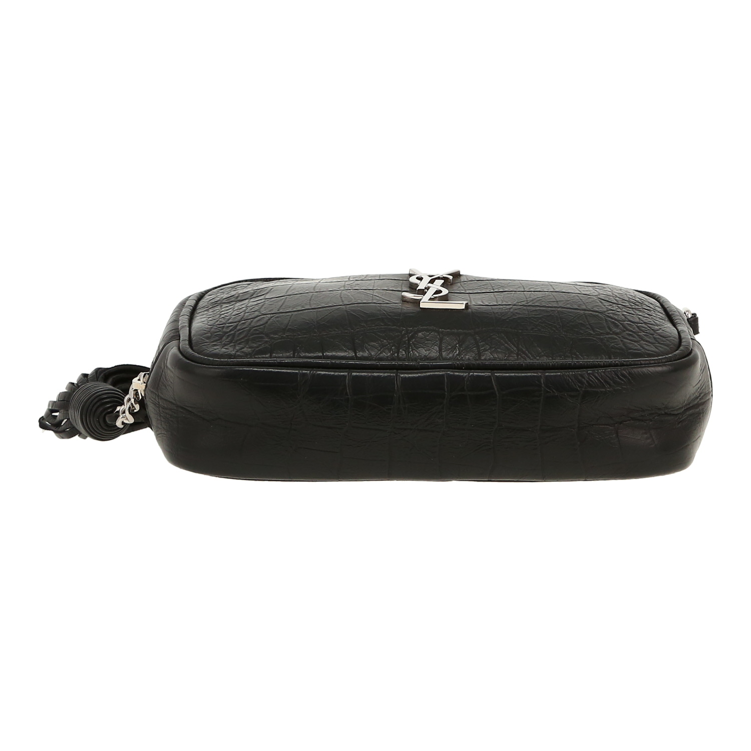 Bolso bandolera Saint Laurent  Lou Sac Caméra en cuero negro - Detail D1