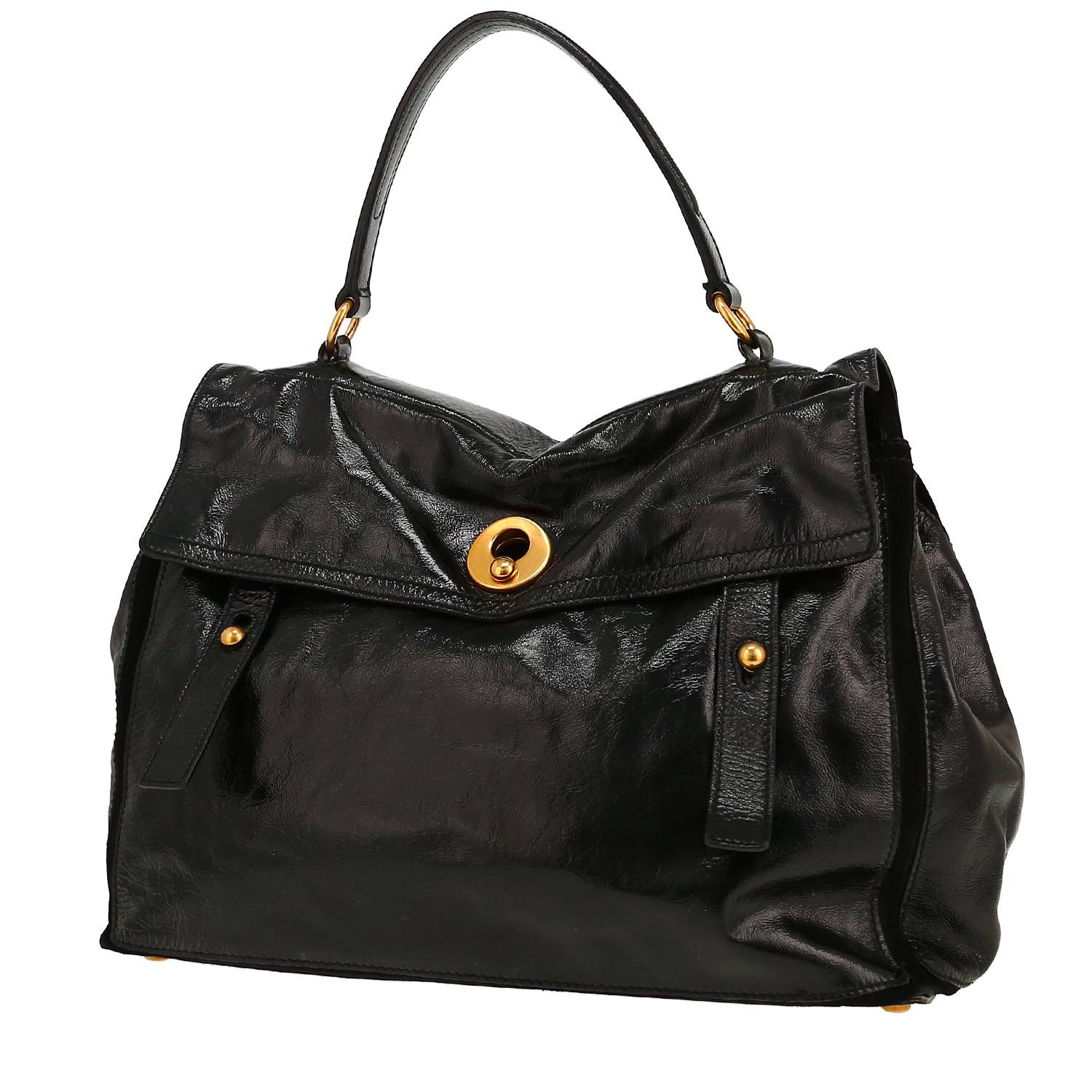 Borsa Saint Laurent  Muse in pelle verniciata nera