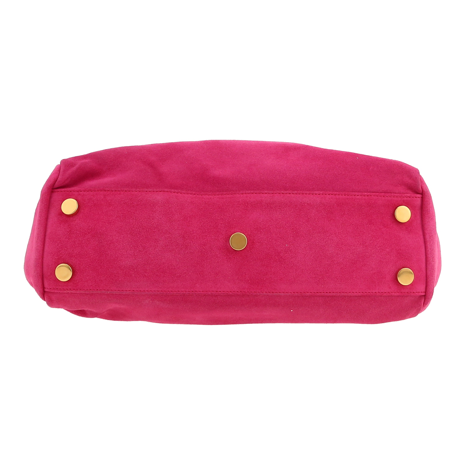 Saint Laurent   handbag  in pink Veau velours  and pink leather - Detail D1