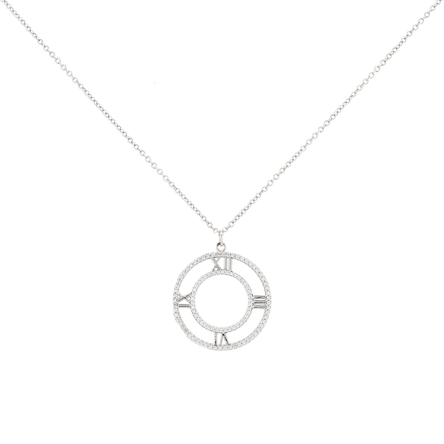 Collana Tiffany 
Co Atlas in oro bianco e diamanti
