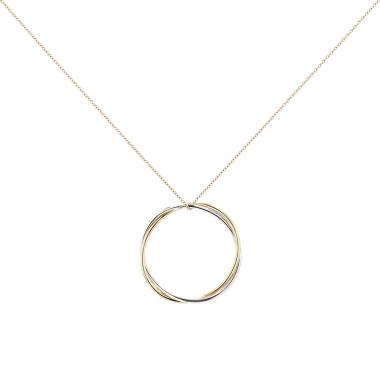 Collana Poiray Tresse in oro giallo e oro bianco