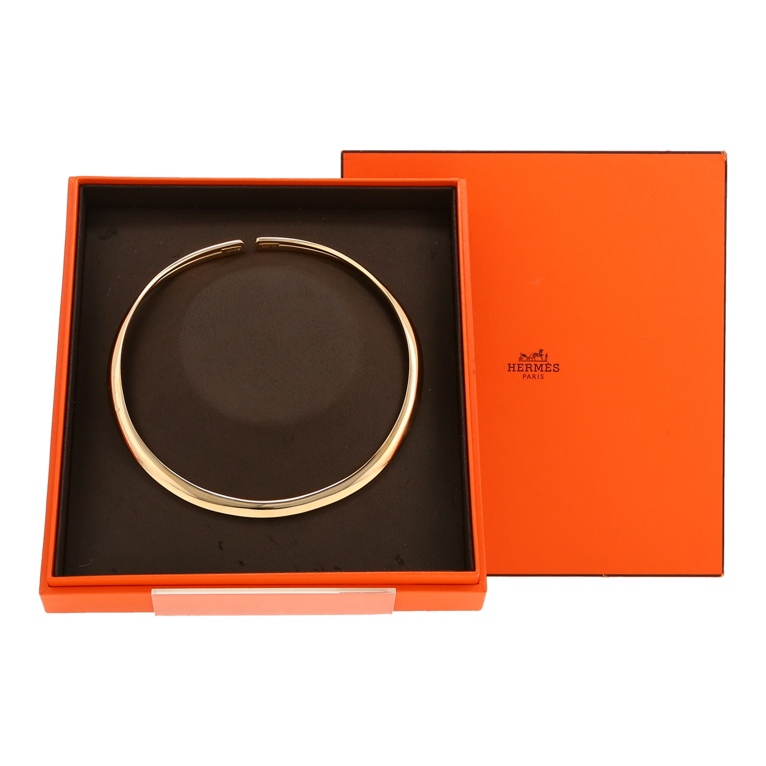 Hermès  linked necklace in yellow gold - Detail D2