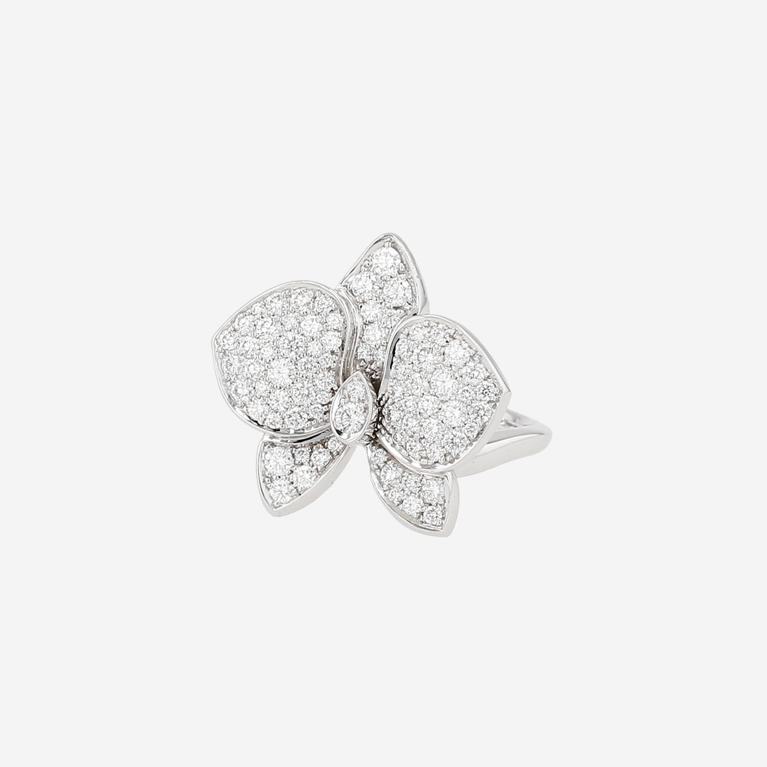 Cartier Caresse d'Orchidées large model ring in white gold and diamonds