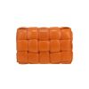 Borsa a tracolla Bottega Veneta  Cassette in pelle intrecciata arancione - 360 thumbnail