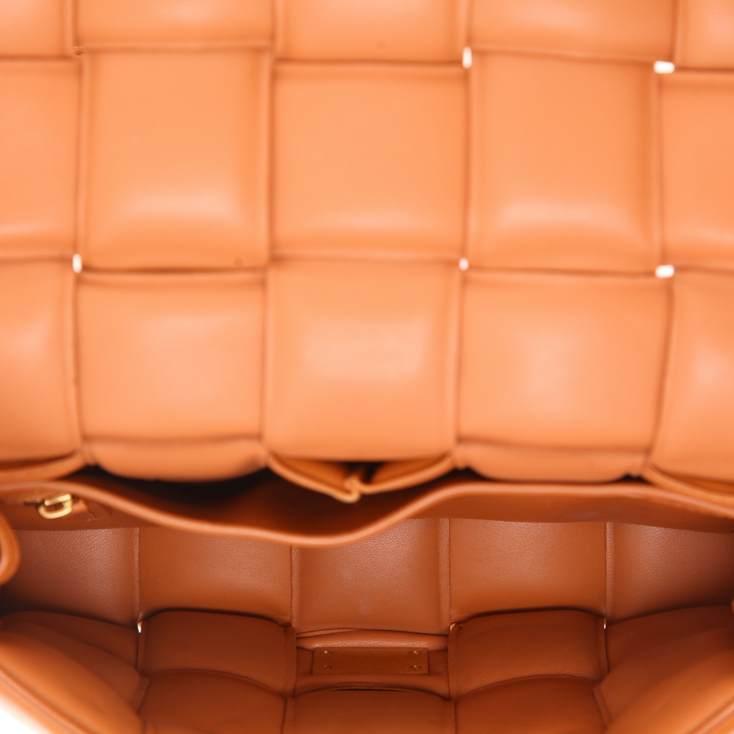 Borsa a tracolla Bottega Veneta  Cassette in pelle intrecciata arancione - Detail D3