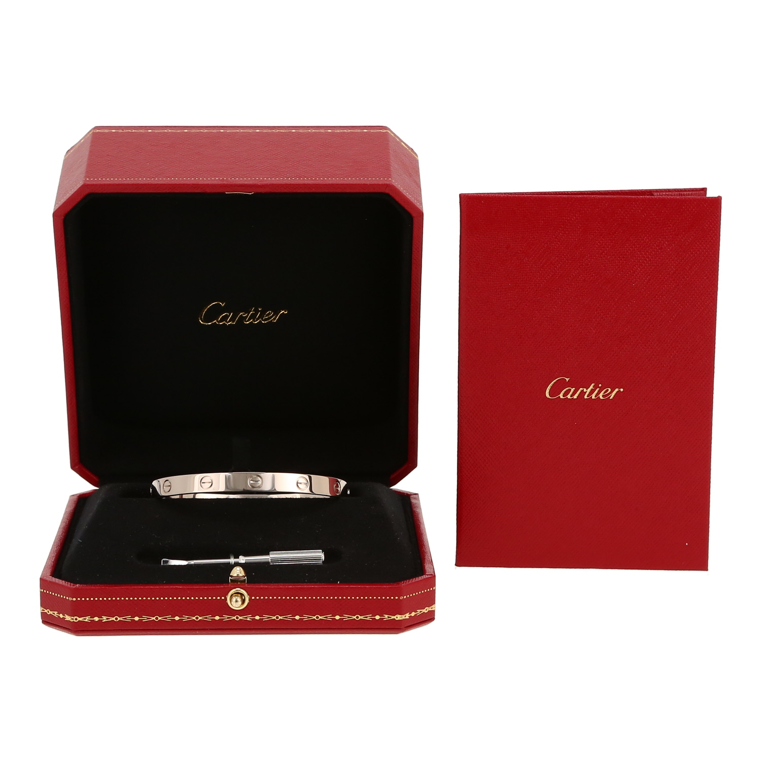 Cartier Love bracelet in white gold, size 19 - Detail D2