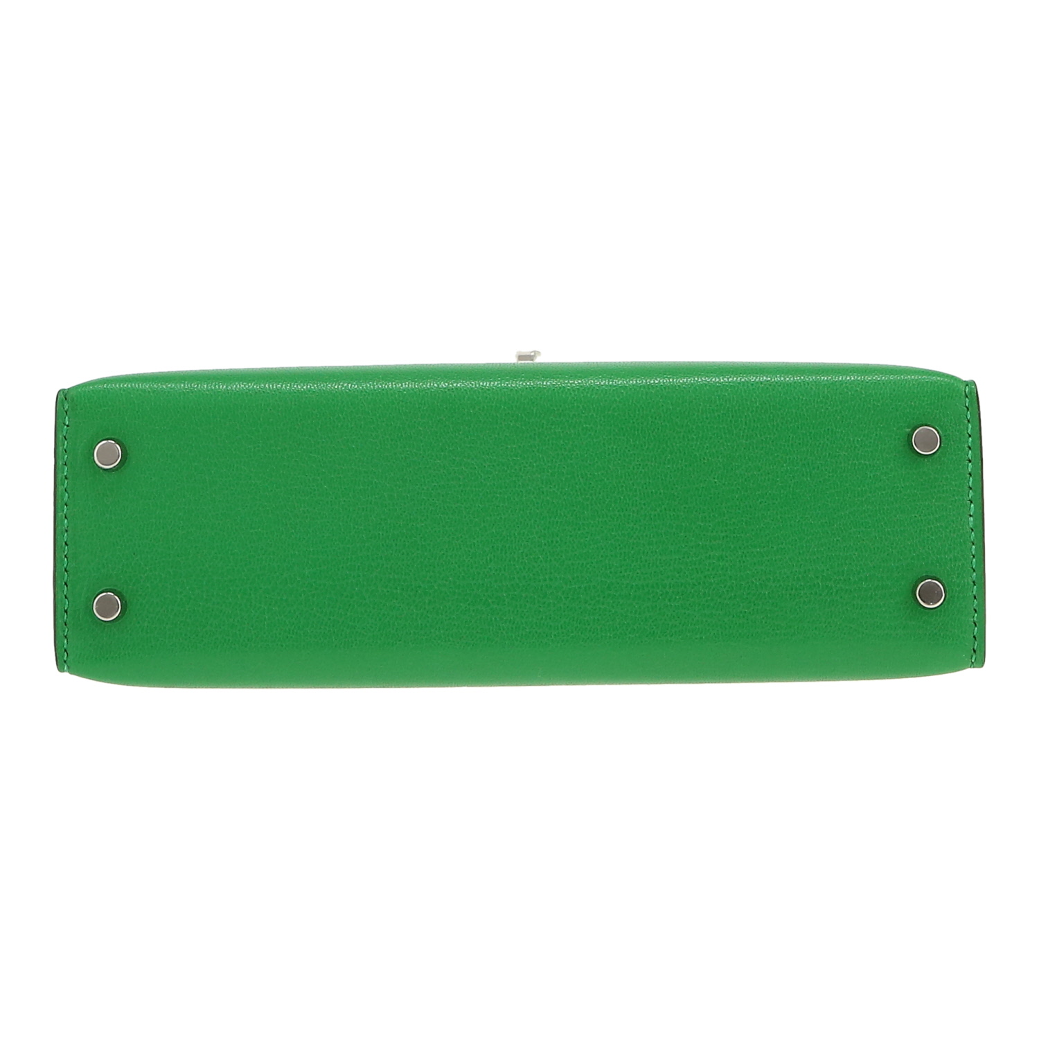 Hermès  Kelly 20 cm handbag  in green Bamboo leather - Detail D1