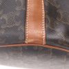 Celine  Seau petit shoulder bag  in brown "Triomphe" canvas  and brown leather - Detail D2 thumbnail