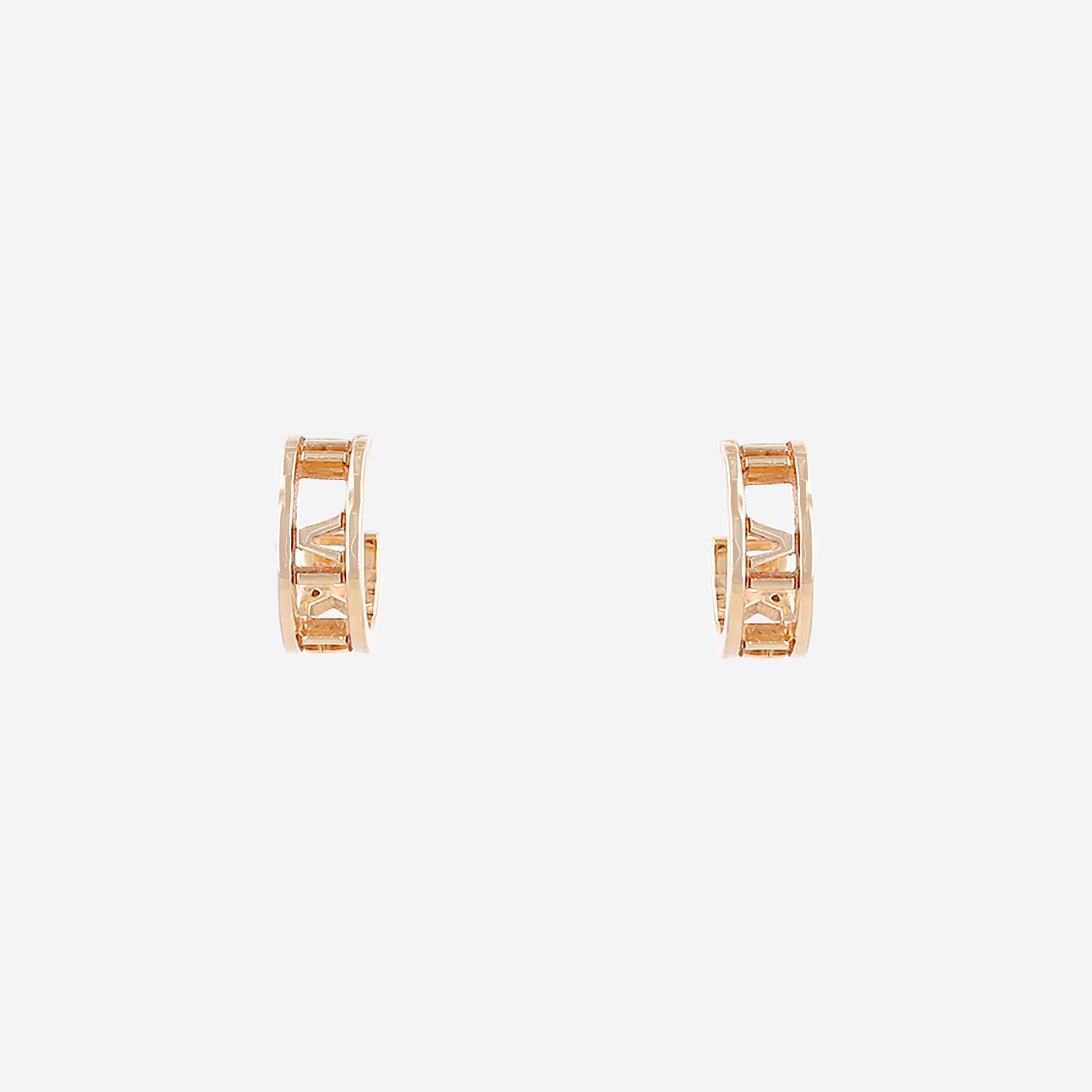 Tiffany 
Co Atlas small hoop earrings in pink gold