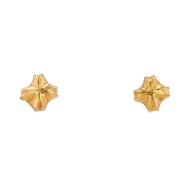 Paire de boucles d'oreilles Zolotas  en or jaune
