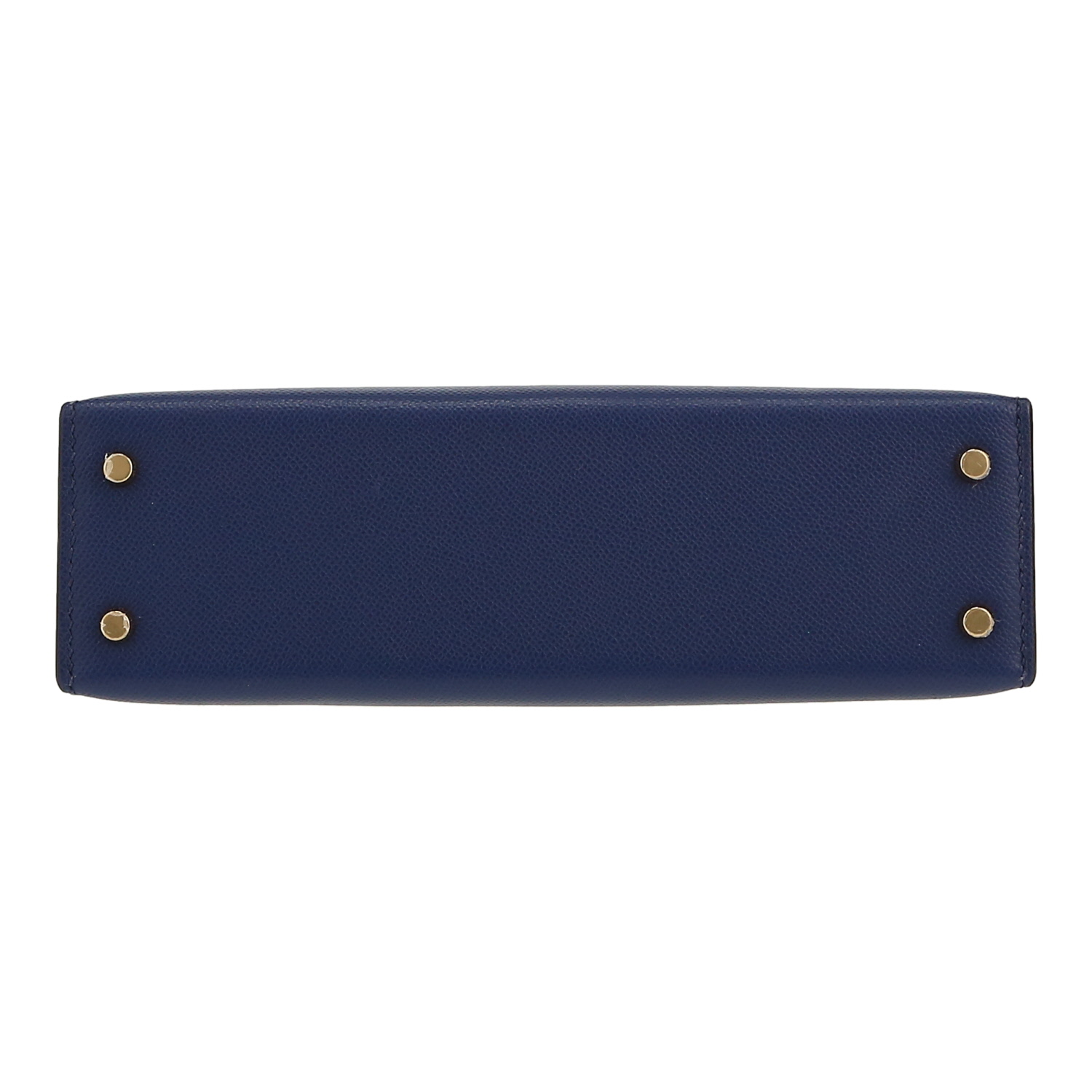 Borsa a tracolla Hermès  Kelly Touch 20 cm in vitello Madame blu Zaffiro e alligatore blu Zaffiro - Detail D1