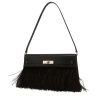 Hermès  Kelly Elan Folie handbag  in black Chamkila leather and black ostrich feathers - 00pp thumbnail