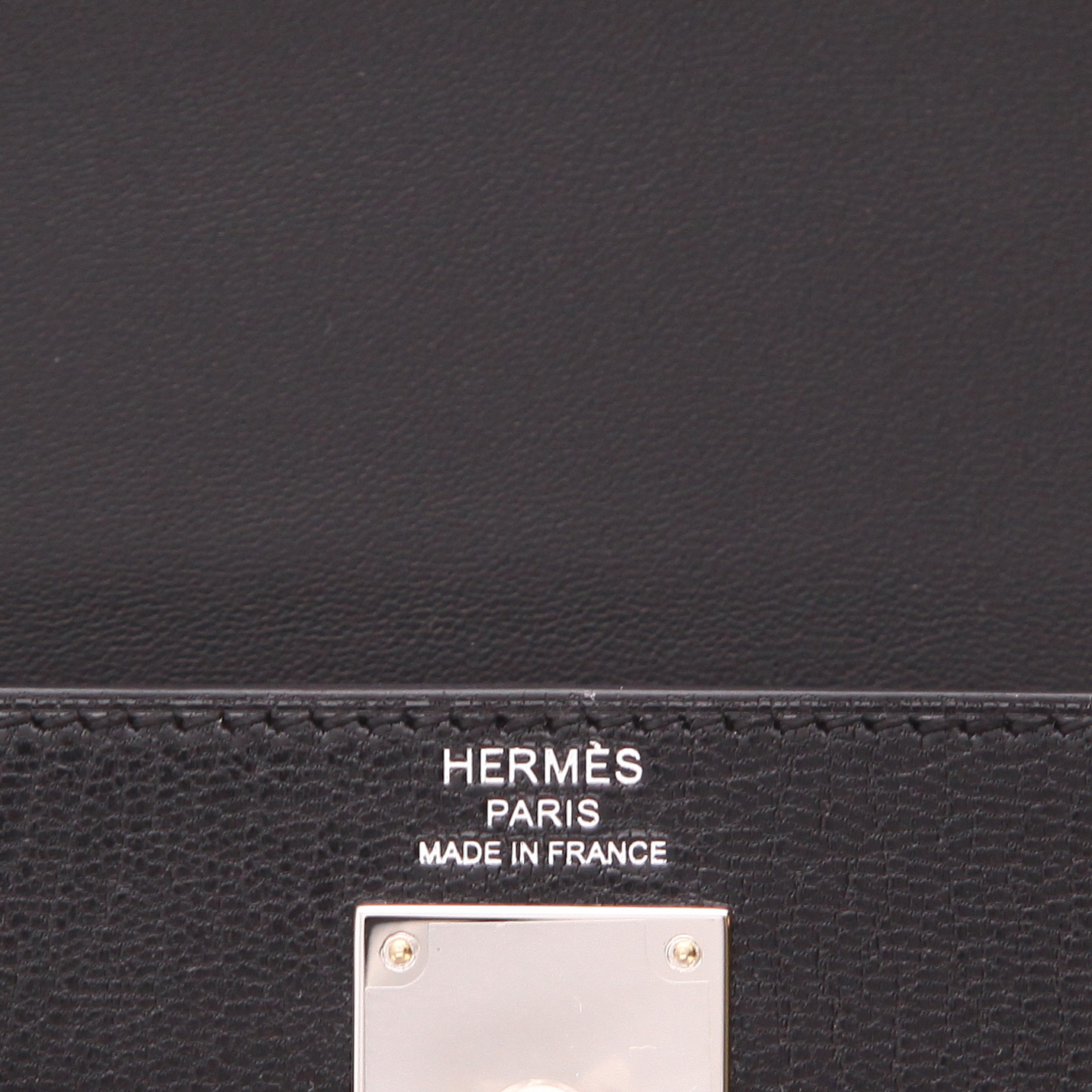 Bolso de mano Hermès  Kelly Elan Folie en cuero Chamkila negro y plumas de avestruz negras - Detail D2