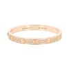 Cartier Love pavé bracelet in pink gold and diamonds - 00pp thumbnail