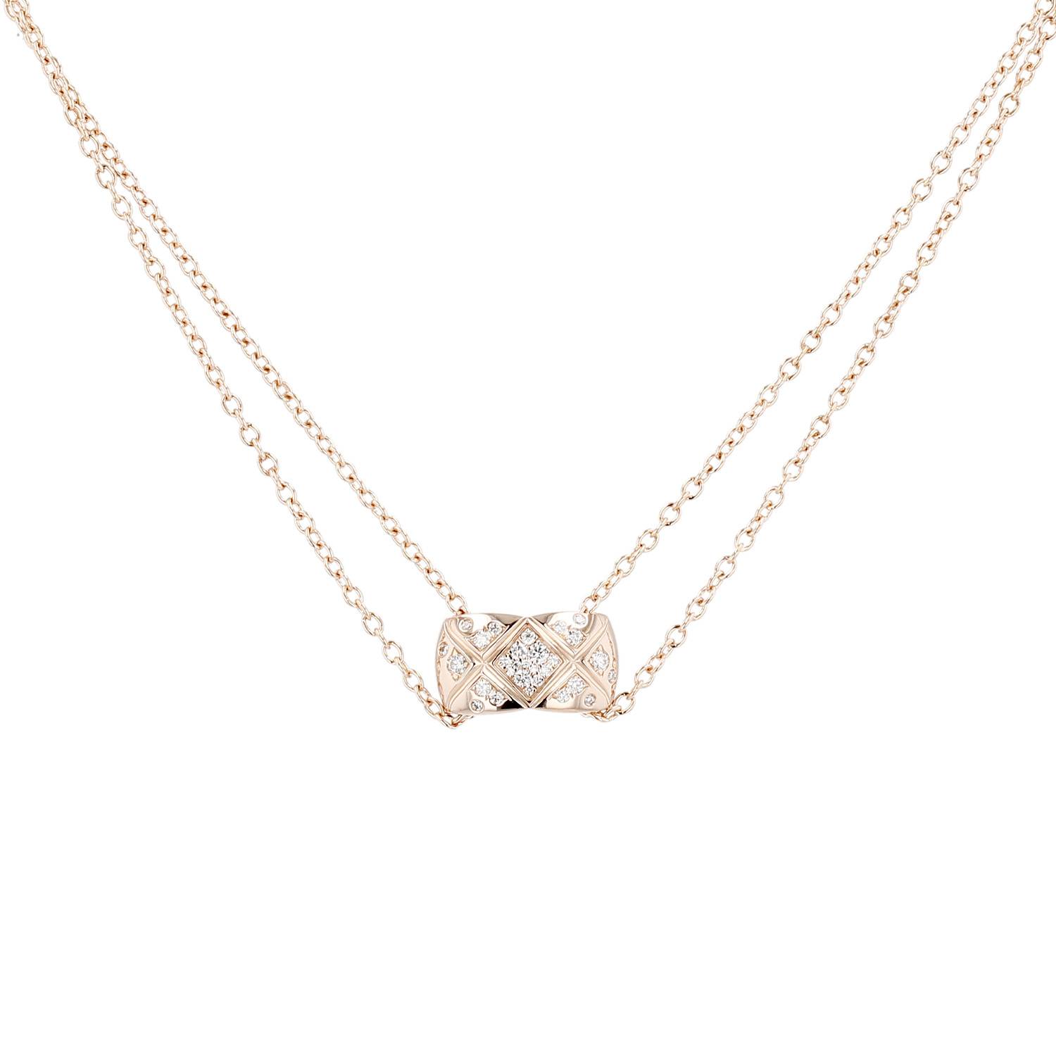 Collier Chanel Coco Crush en or rose et diamants