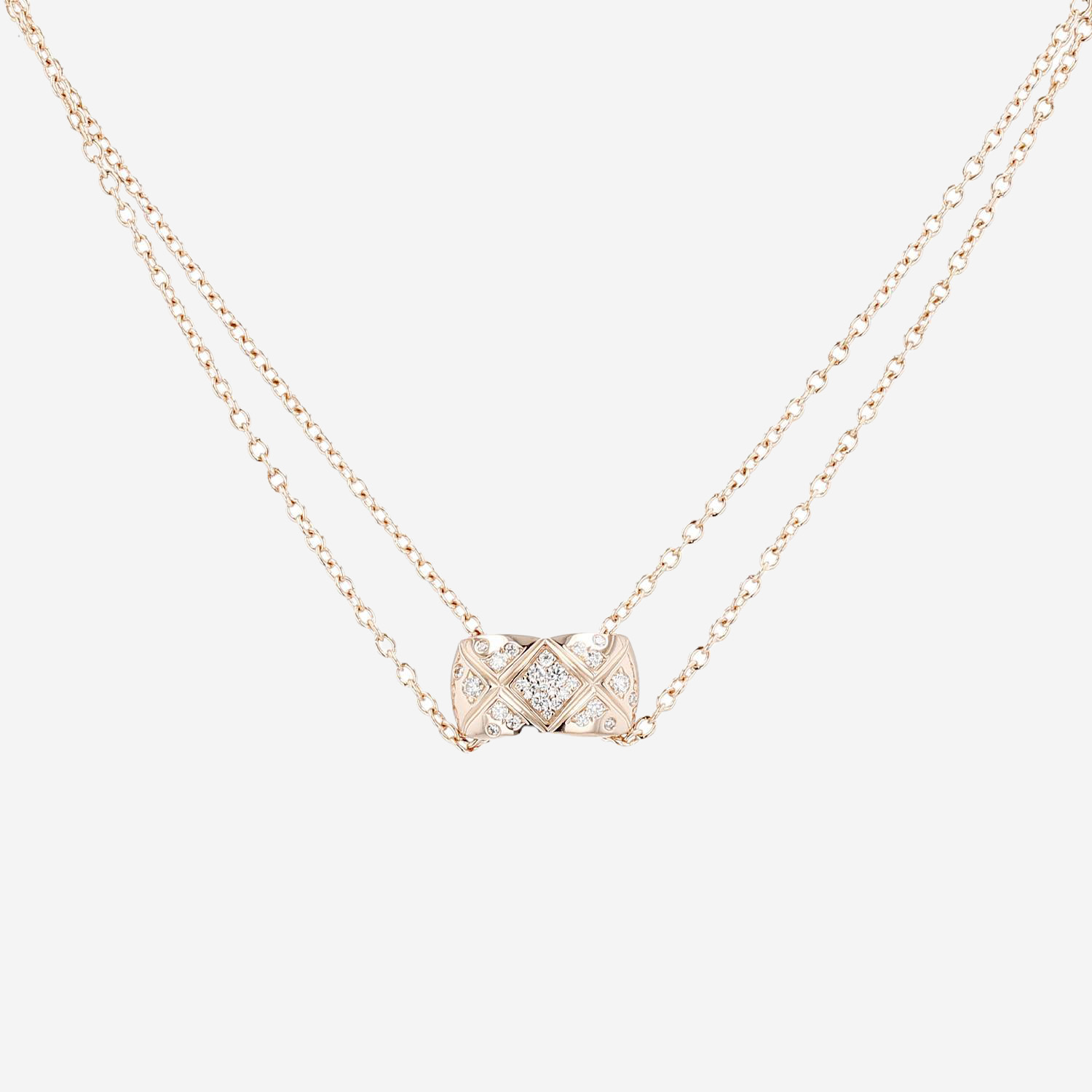 Chanel Coco Crush necklace in pink gold and diamonds