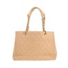 Sac cabas Chanel  Shopping GST en cuir grainé matelassé beige - 360 thumbnail
