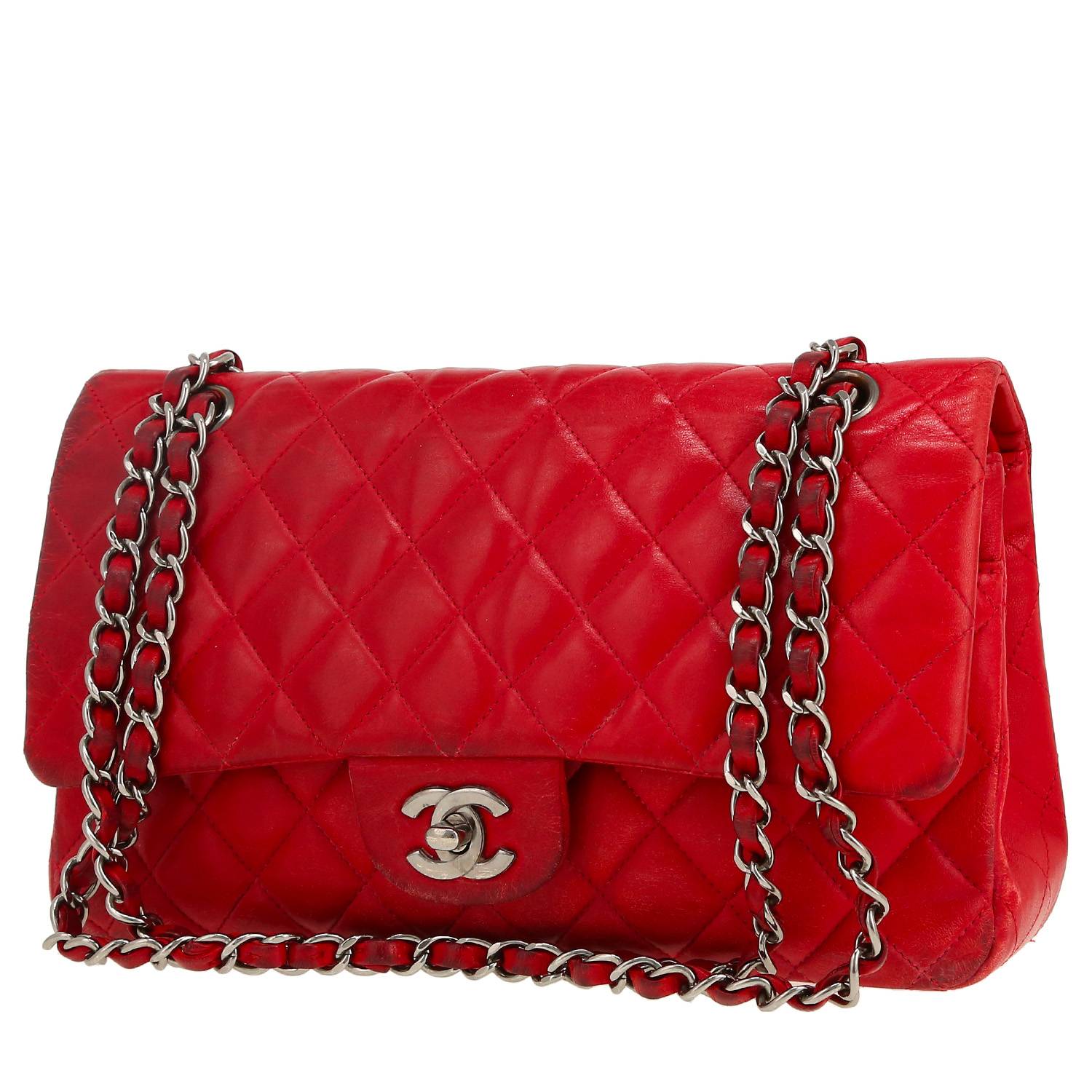 Borsa Chanel  Timeless Classic in pelle trapuntata rossa