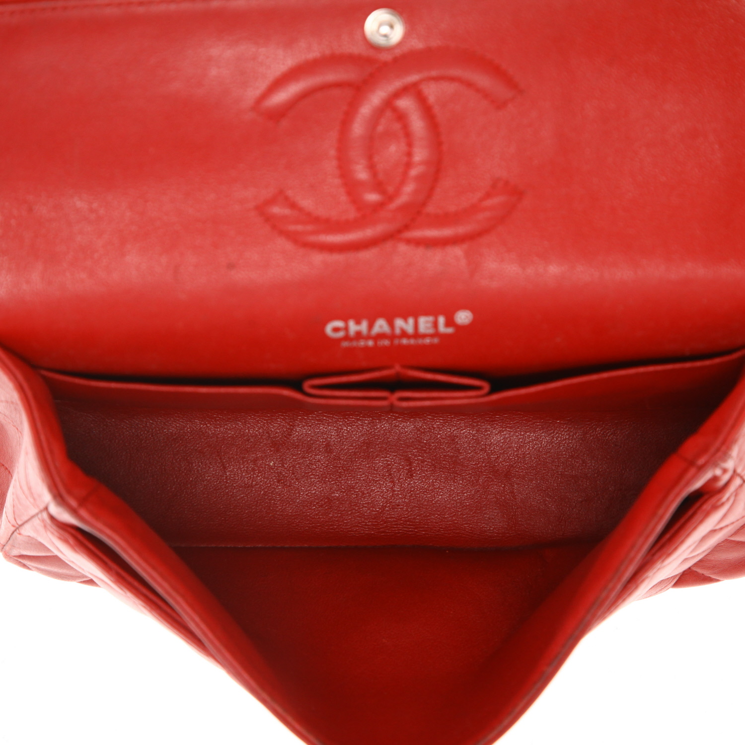 Sac à main Chanel  Timeless Classic en cuir matelassé rouge - Detail D3