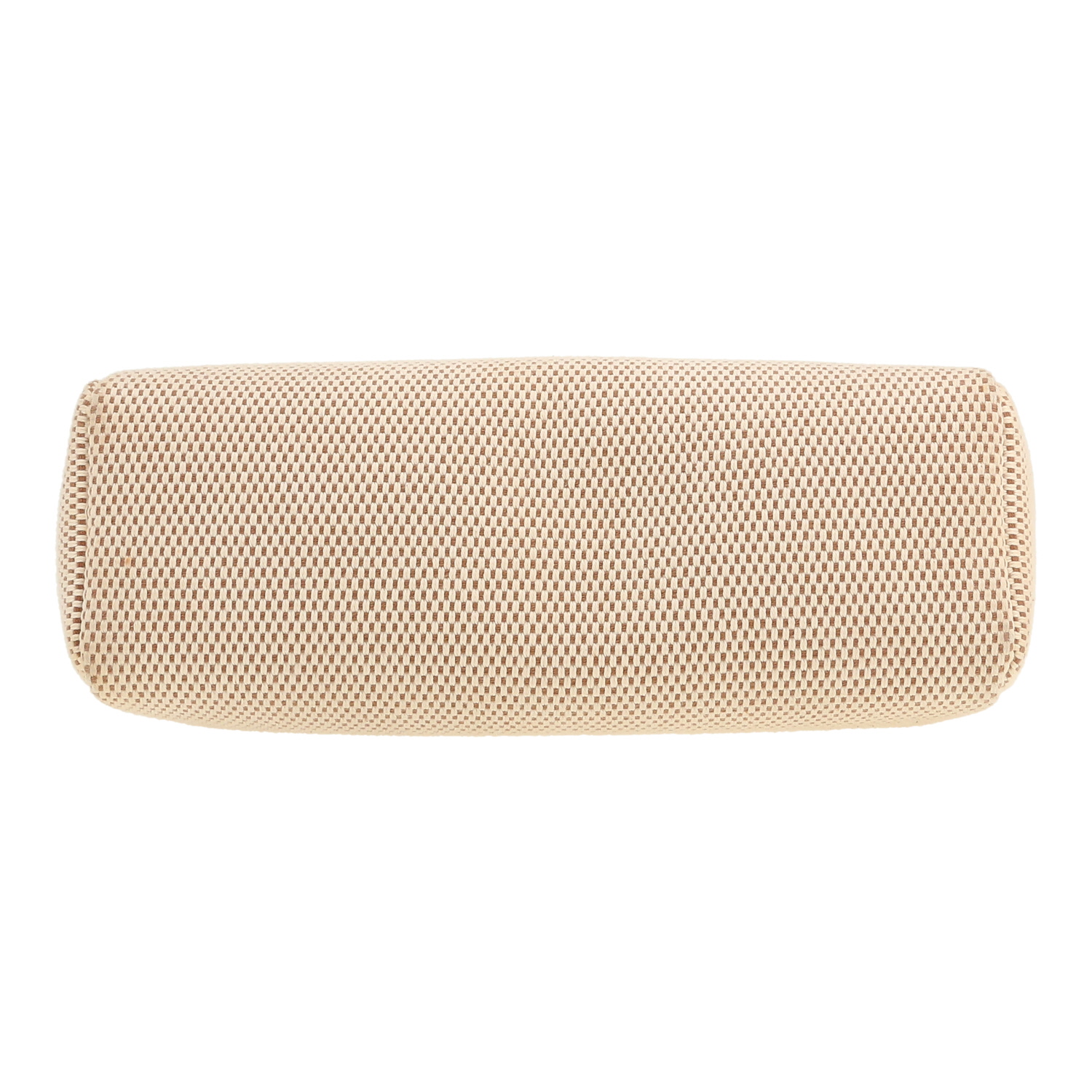 Hermès  Herbag bag worn on the shoulder or carried in the hand  in beige canvas  and navy blue leather - Detail D1