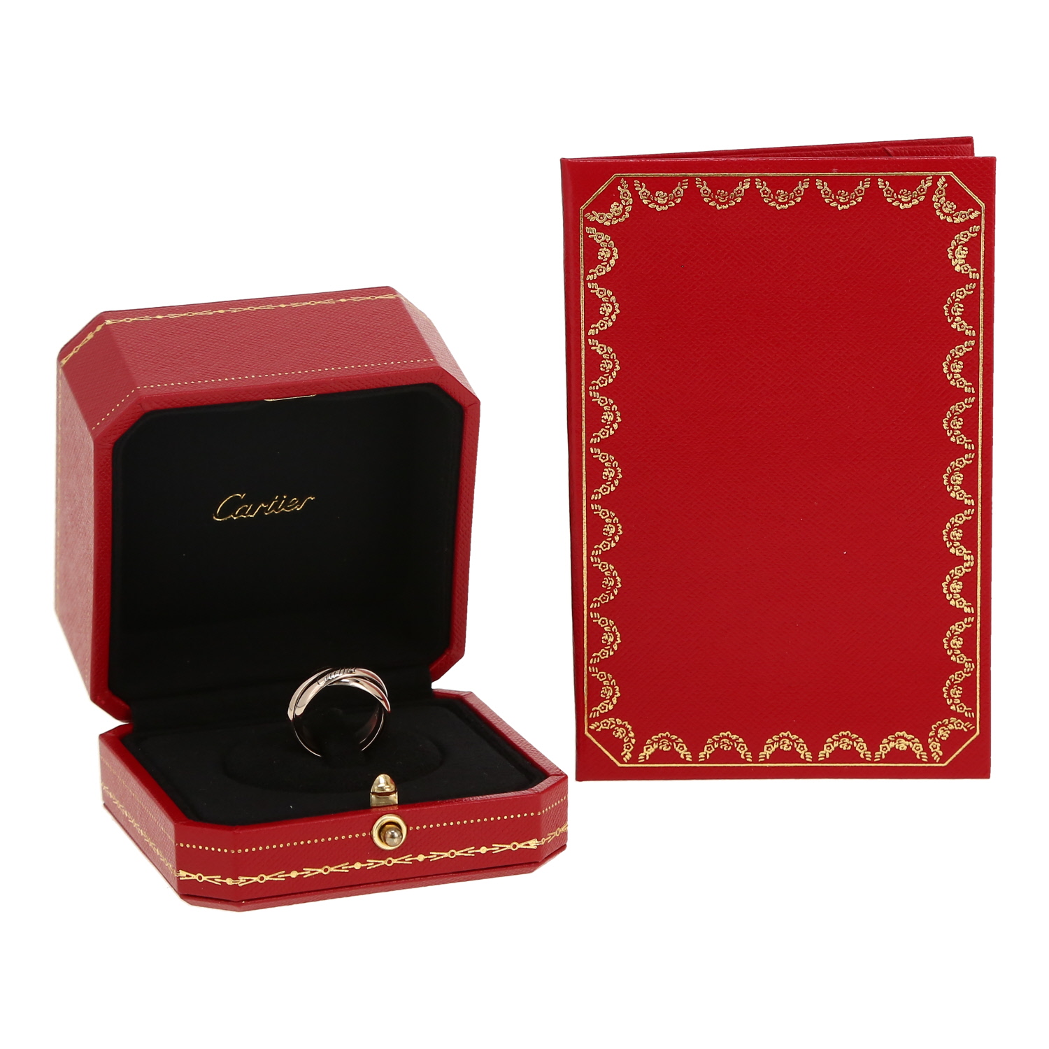 Bague Cartier Trinity moyen modèle en or blanc, taille 48 - Detail D2