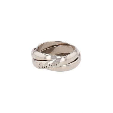 Bague Cartier Trinity moyen modèle en or blanc, taille 48