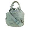 Balenciaga   handbag  in blue burnished leather - 00pp thumbnail