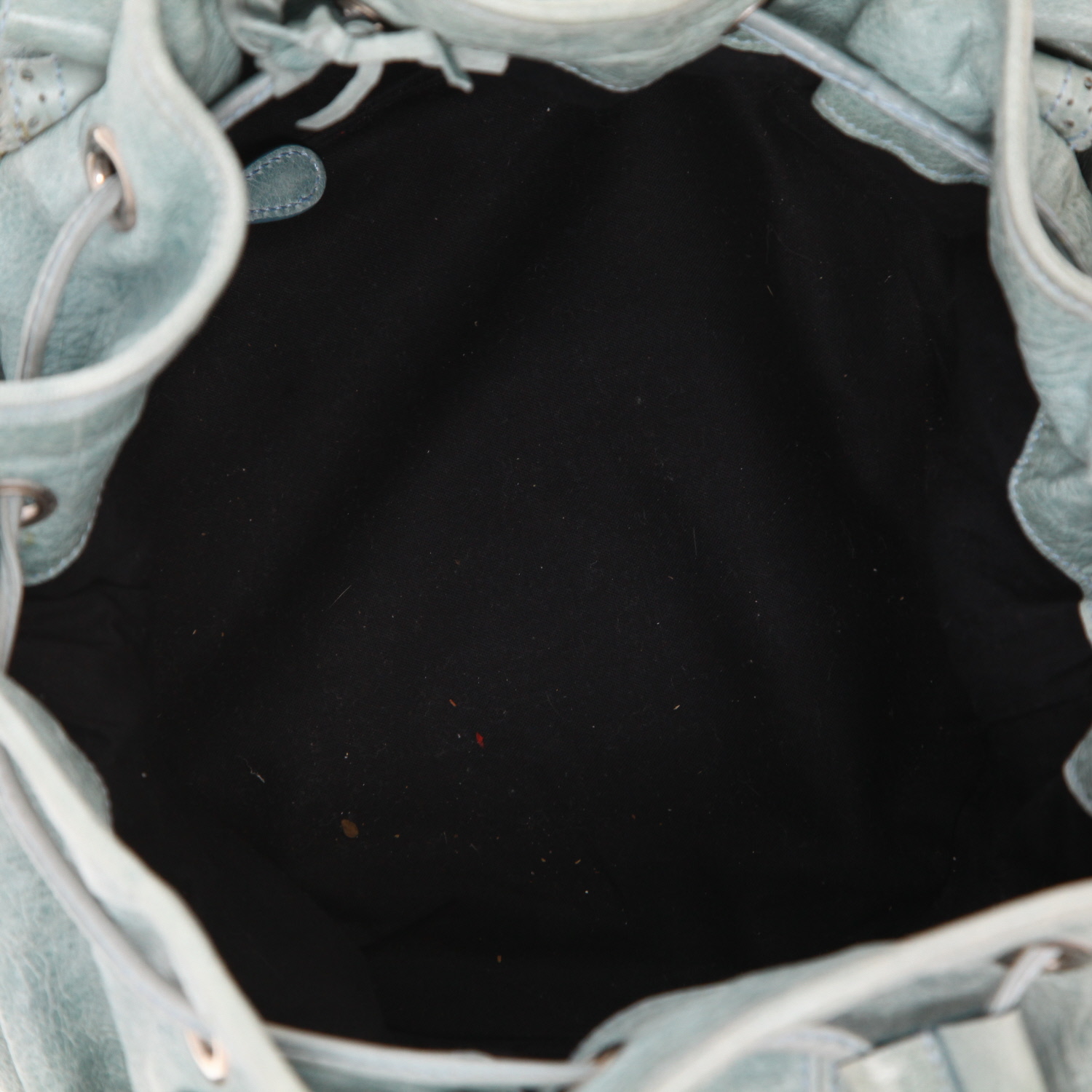 Balenciaga   handbag  in blue burnished leather - Detail D3