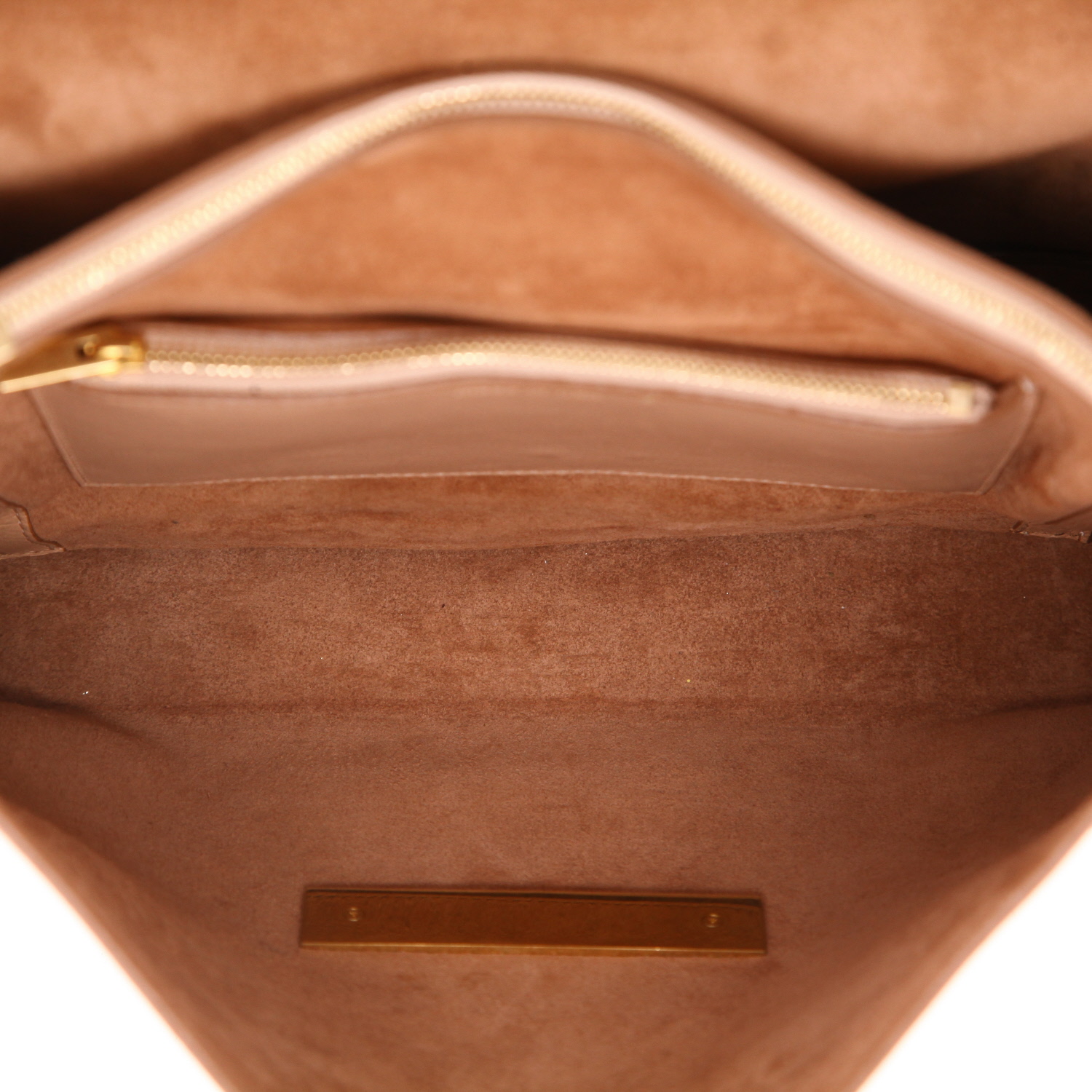 Bolso de mano Celine  Blade en cuero beige - Detail D3