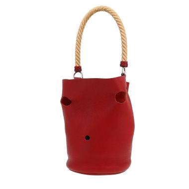 Hermès  Mangeoire handbag  in burgundy togo leather