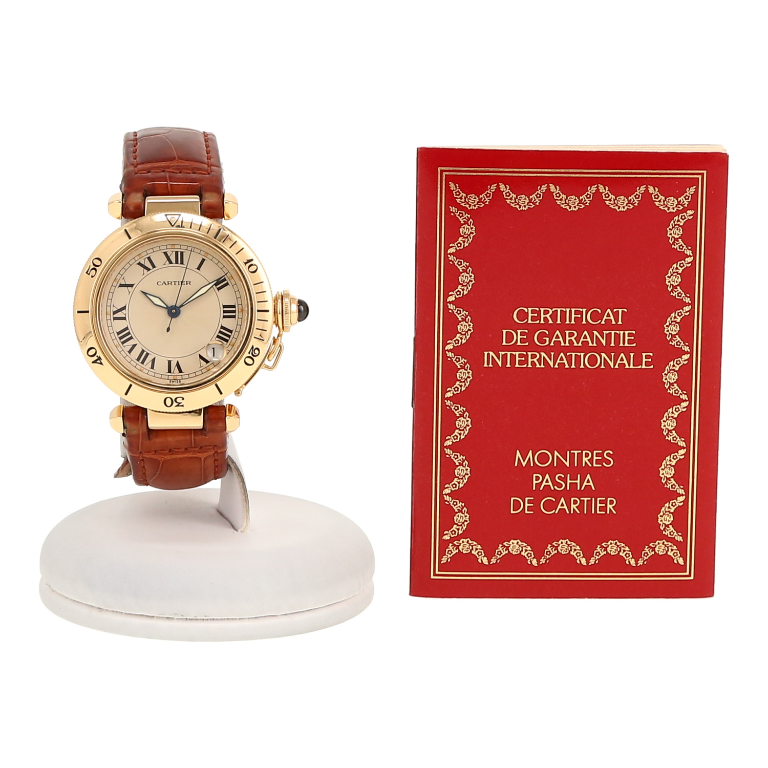 Reloj Cartier Pasha de oro amarillo Ref: Cartier - 1035  Circa 1995
