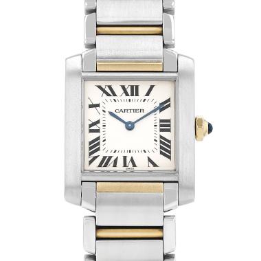 Montre Cartier Tank Française en or et acier Ref: Cartier - 2301  Vers 2000