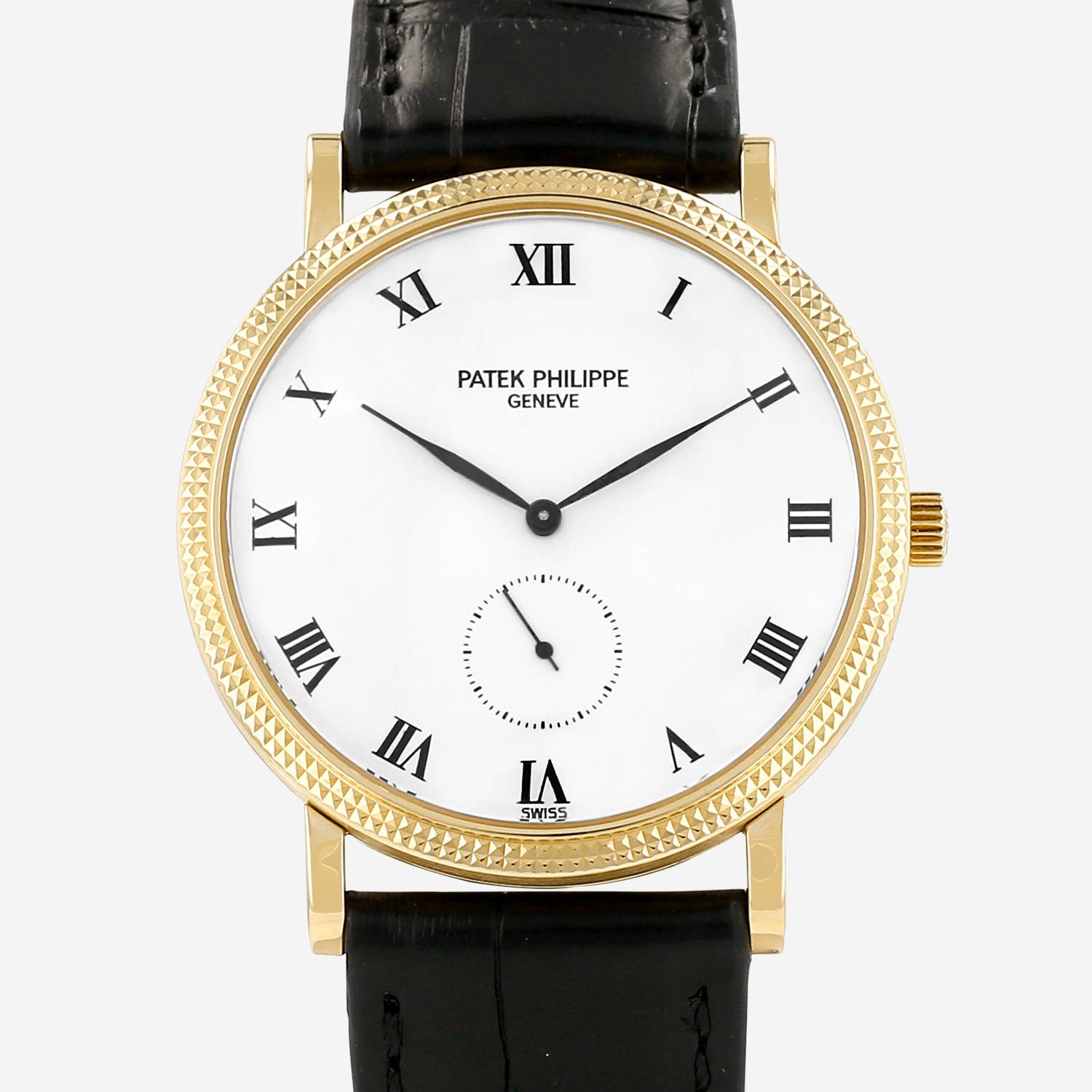 Patek Philippe Calatrava Clous De Paris  in yellow gold Ref: Patek Philippe - 3919  Circa 1990