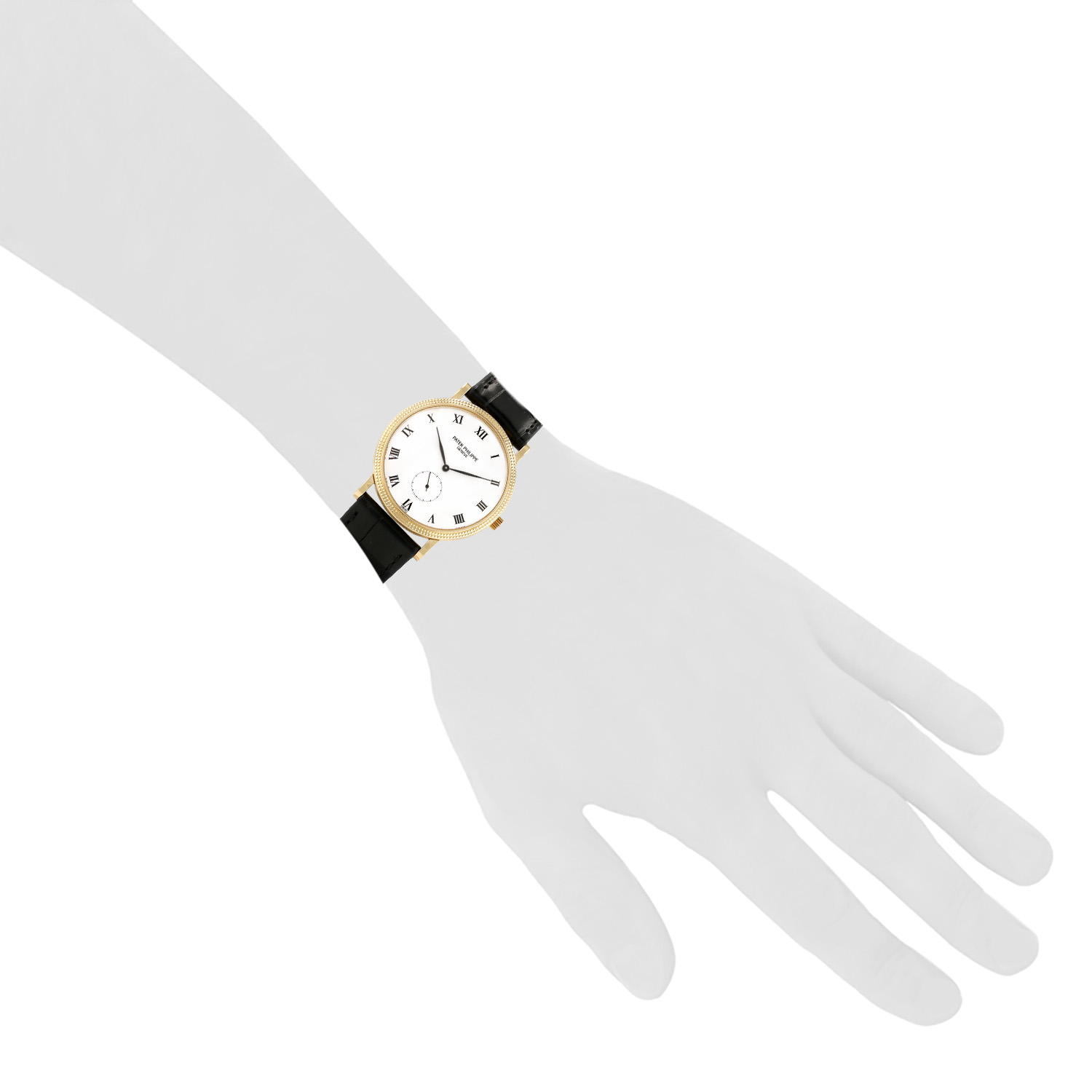 Reloj Patek Philippe Calatrava Clous De Paris de oro amarillo Ref: Patek Philippe - 3919  Circa 1990 - Detail D1